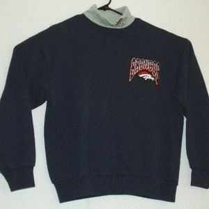 Vtg 90s Majestic Denver Broncos Turtle Neck Sweats
